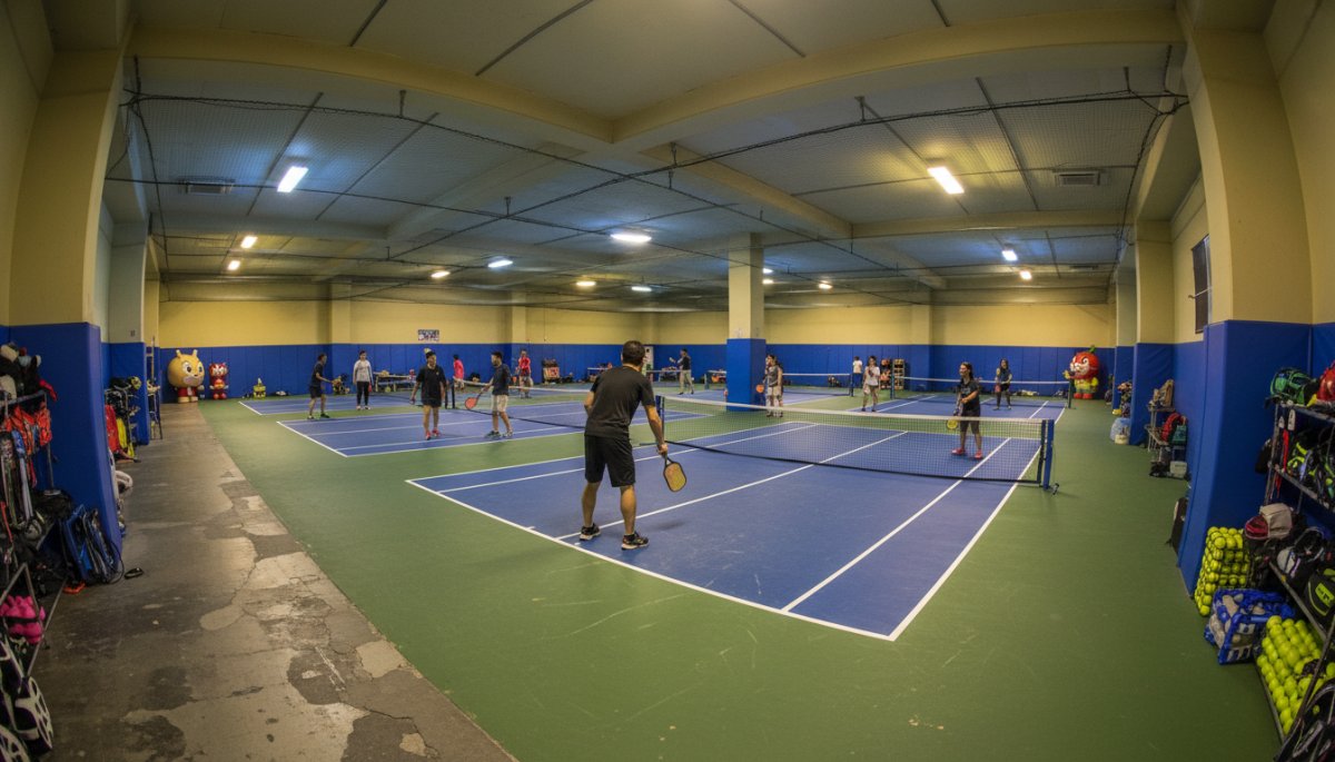 ラウンドワンスポッチャのピックルボールコート