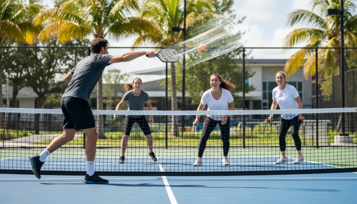ピックルボールを楽しむプレーヤーたち