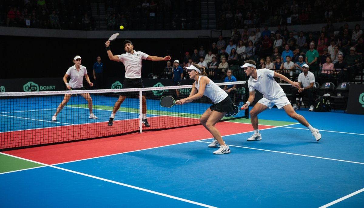 ピックルボール国際大会の試合風景