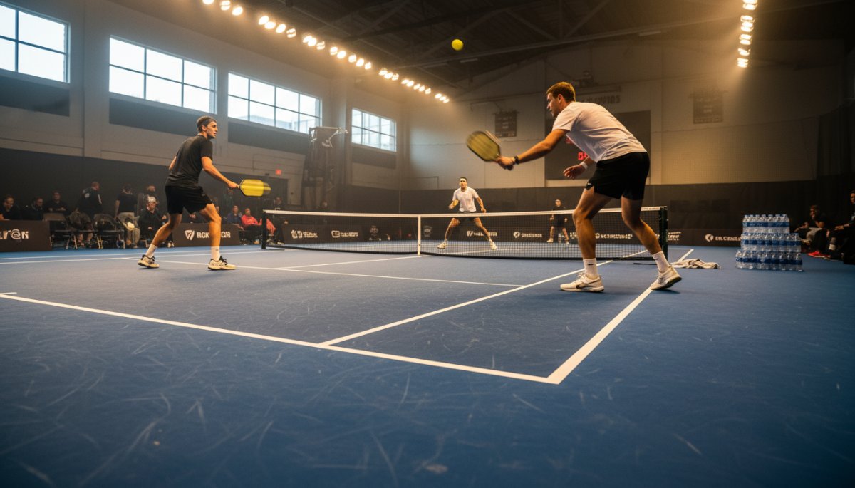 ピックルボールプロトーナメントの試合風景