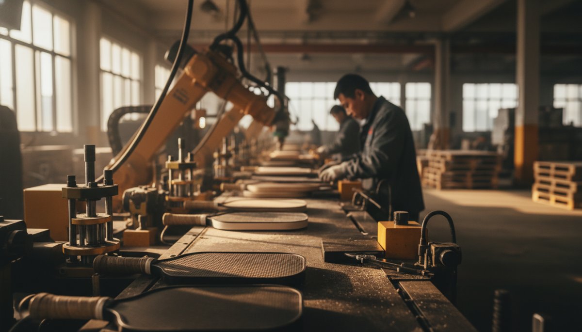 中国のピックルボールパドル製造工場の様子