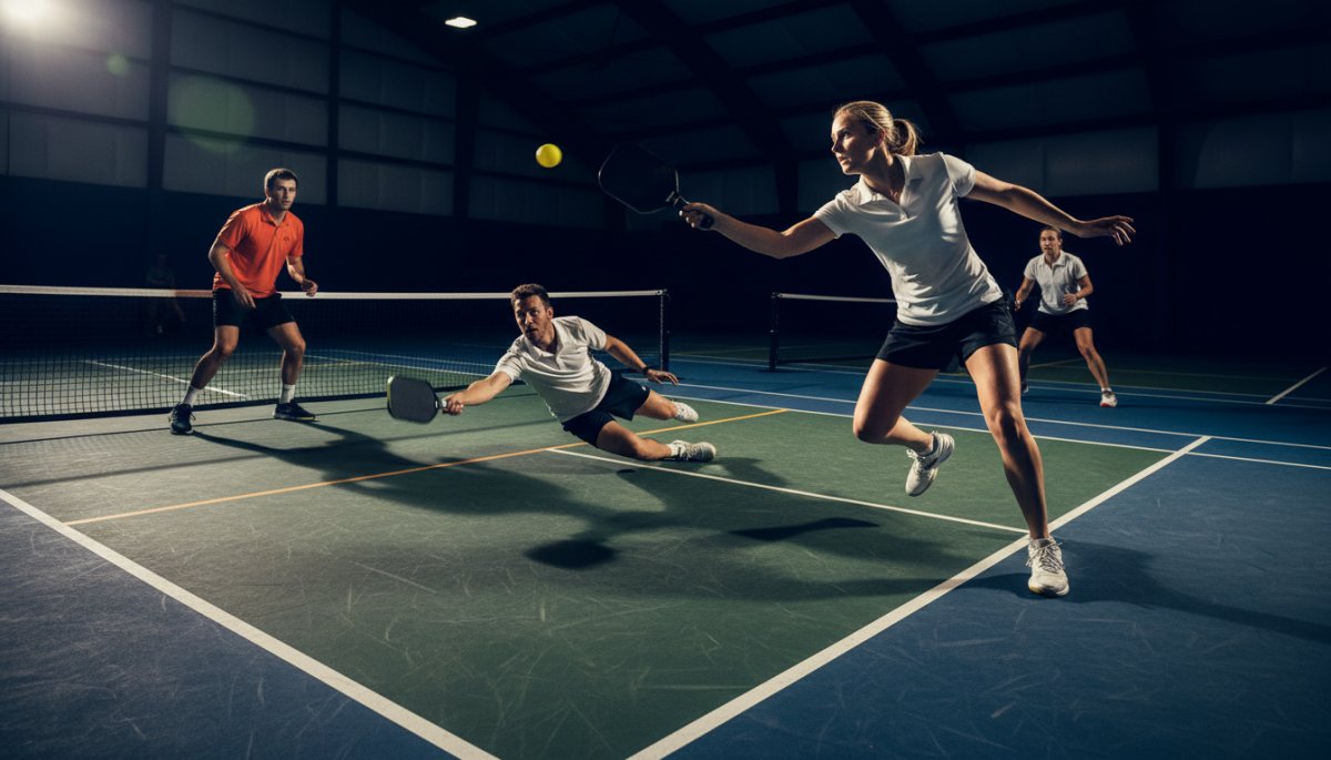 上級者向けピックルボール競技シーン