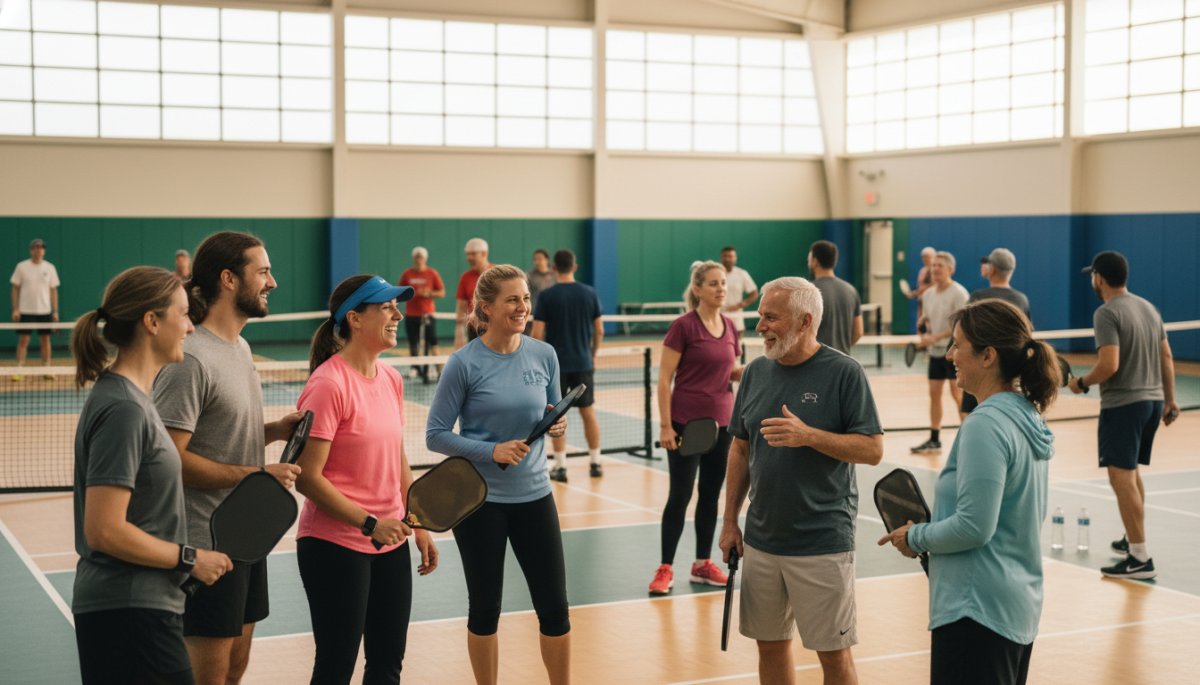 ピックルボールのコミュニティイベントの様子