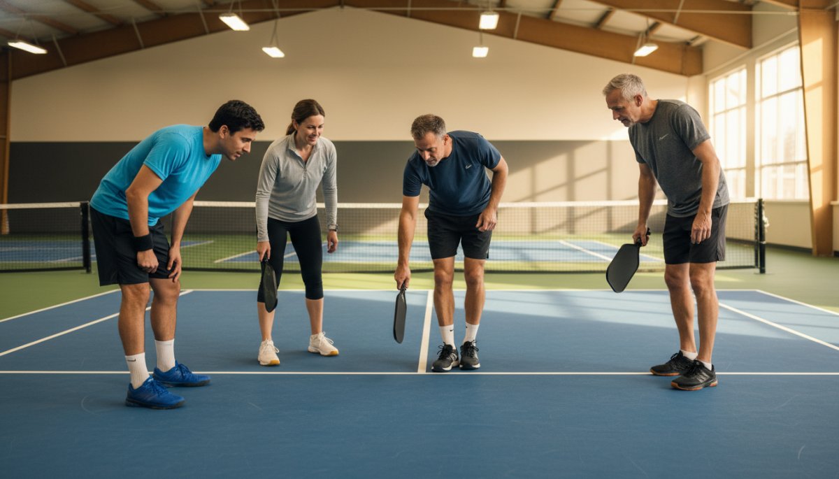 ピックルボール初心者の練習風景