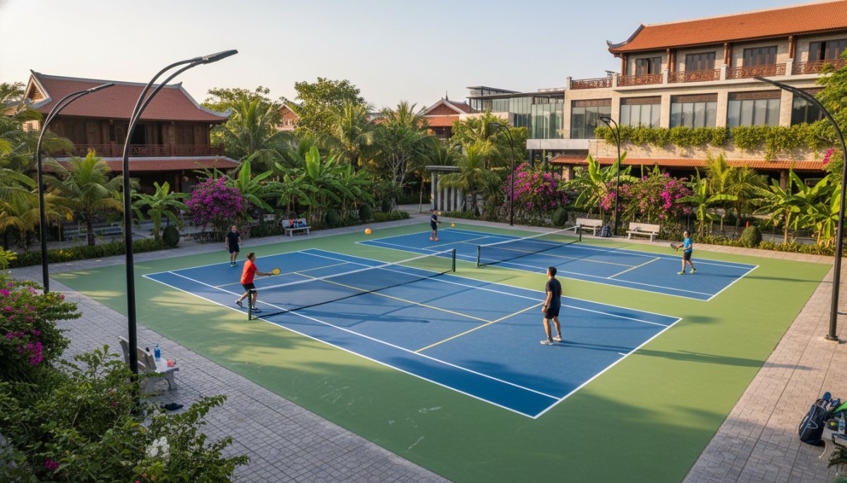 ベトナムのピックルボールコート風景
