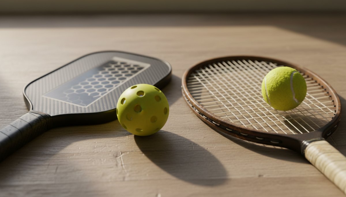 ピックルボールとテニスの用具比較