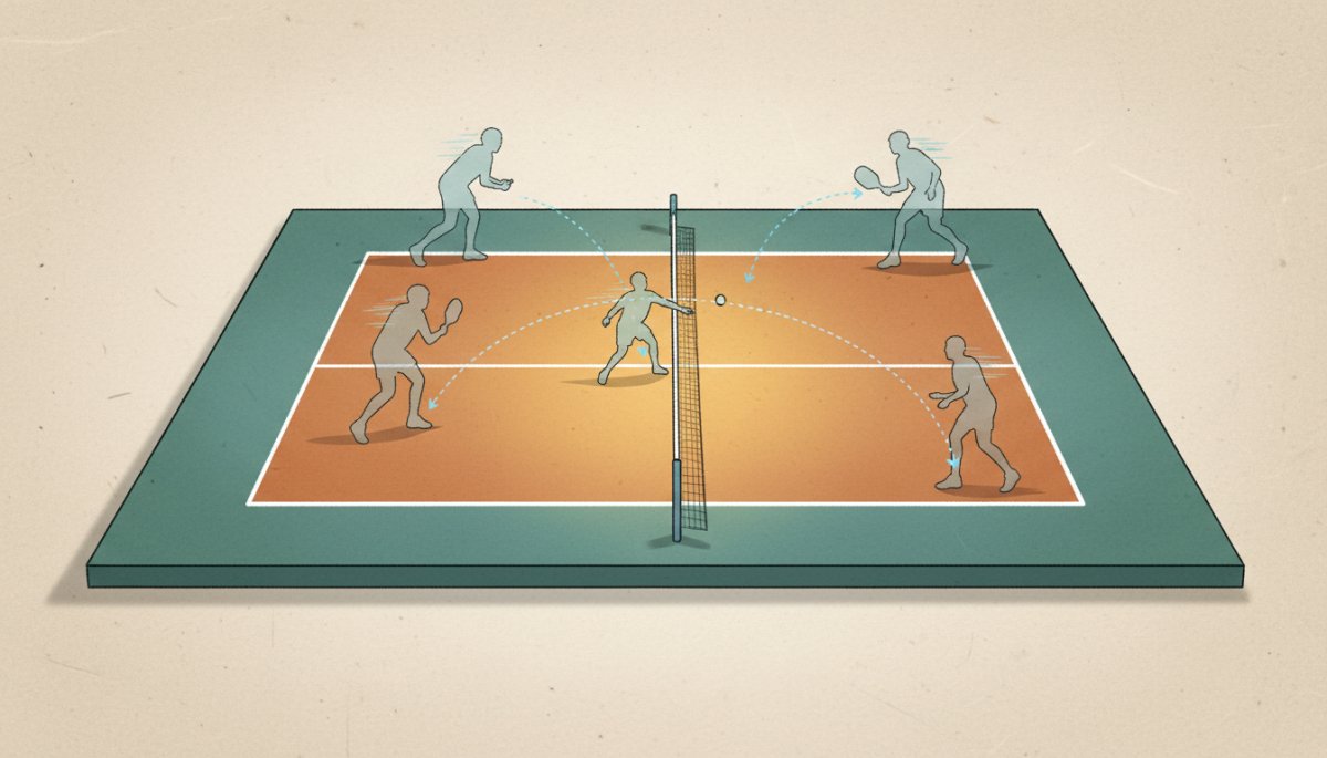 ピックルボールの独特なルール説明図