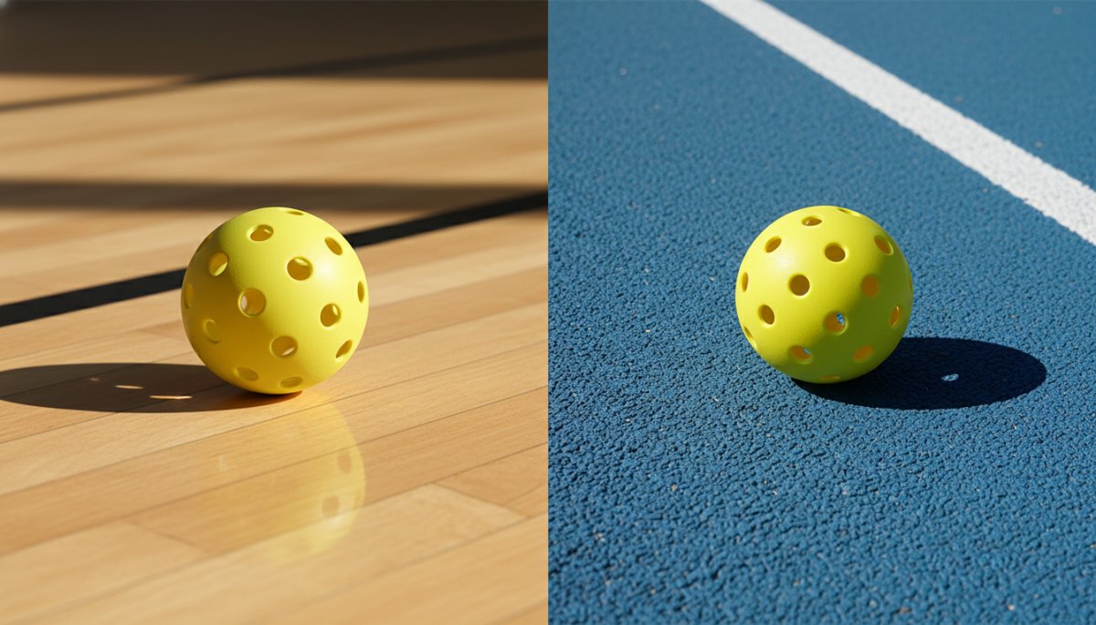 ピックルボール室内用と屋外用の比較