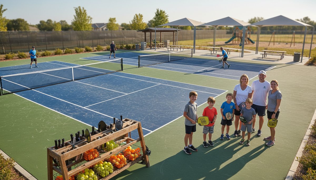 ピックルボールコートと施設