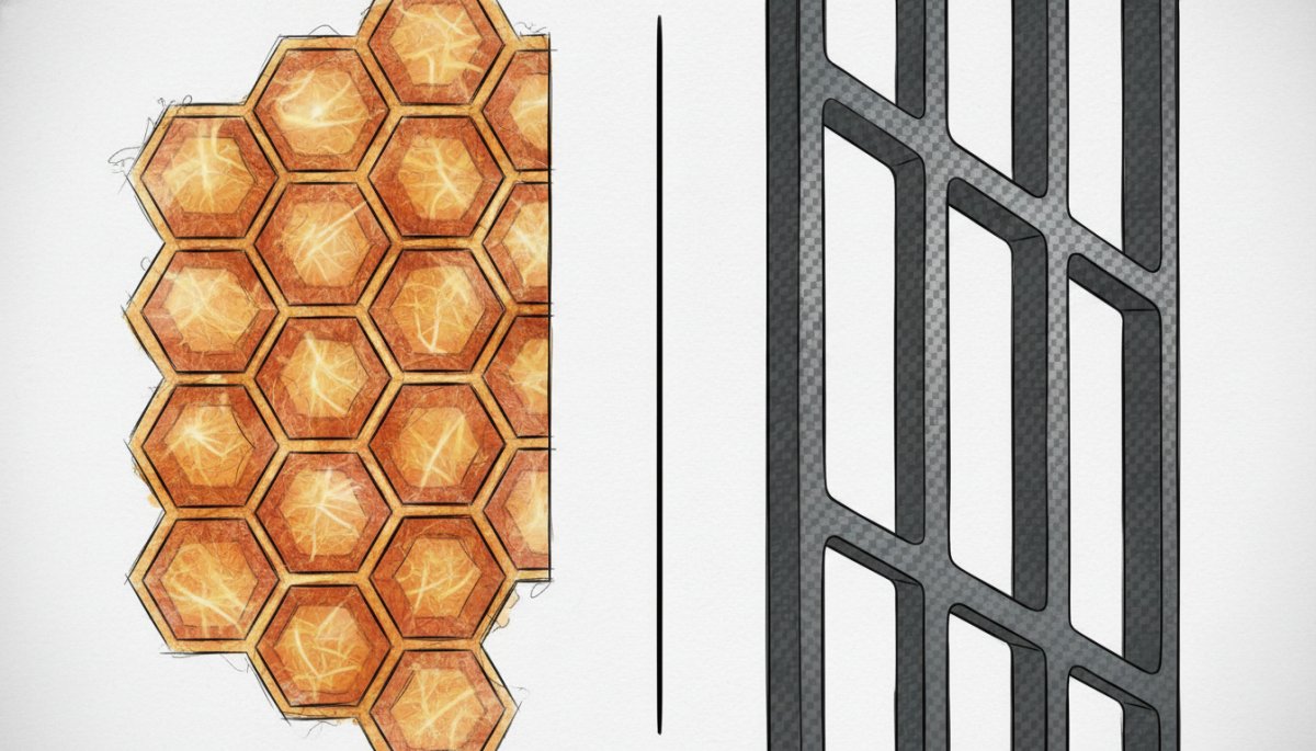 SST技術とハニカムコアの比較構造