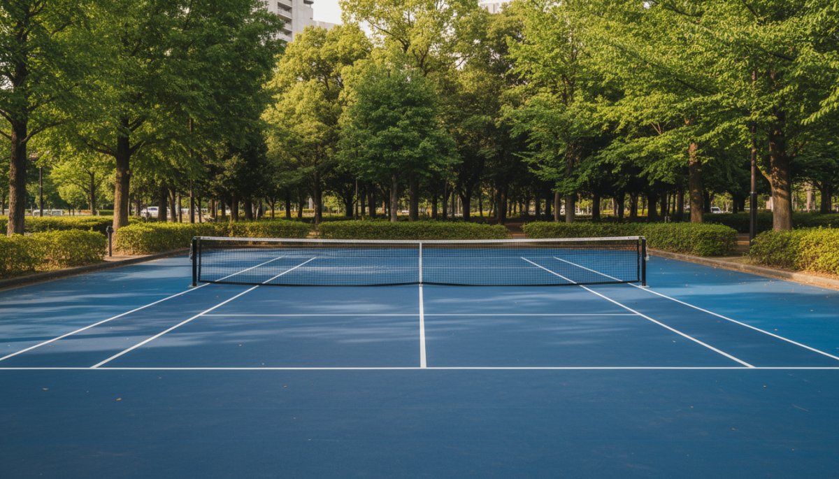 大阪南港中央庭球場のピックルボールコート