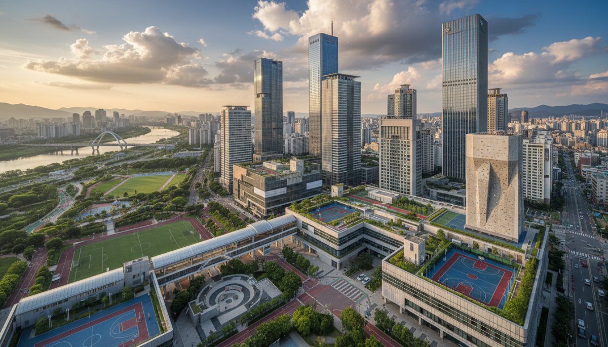 韓国都市景観 スポーツコミュニティ 施設