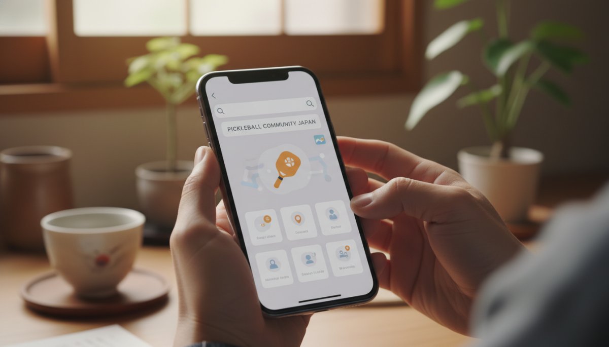 スマートフォンでピックルボールコミュニティを検索