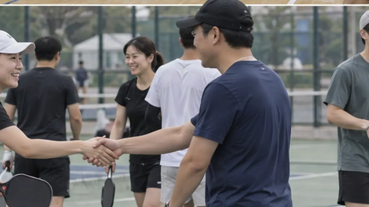日本と韓国の参加者が交流するピックルボール練習会