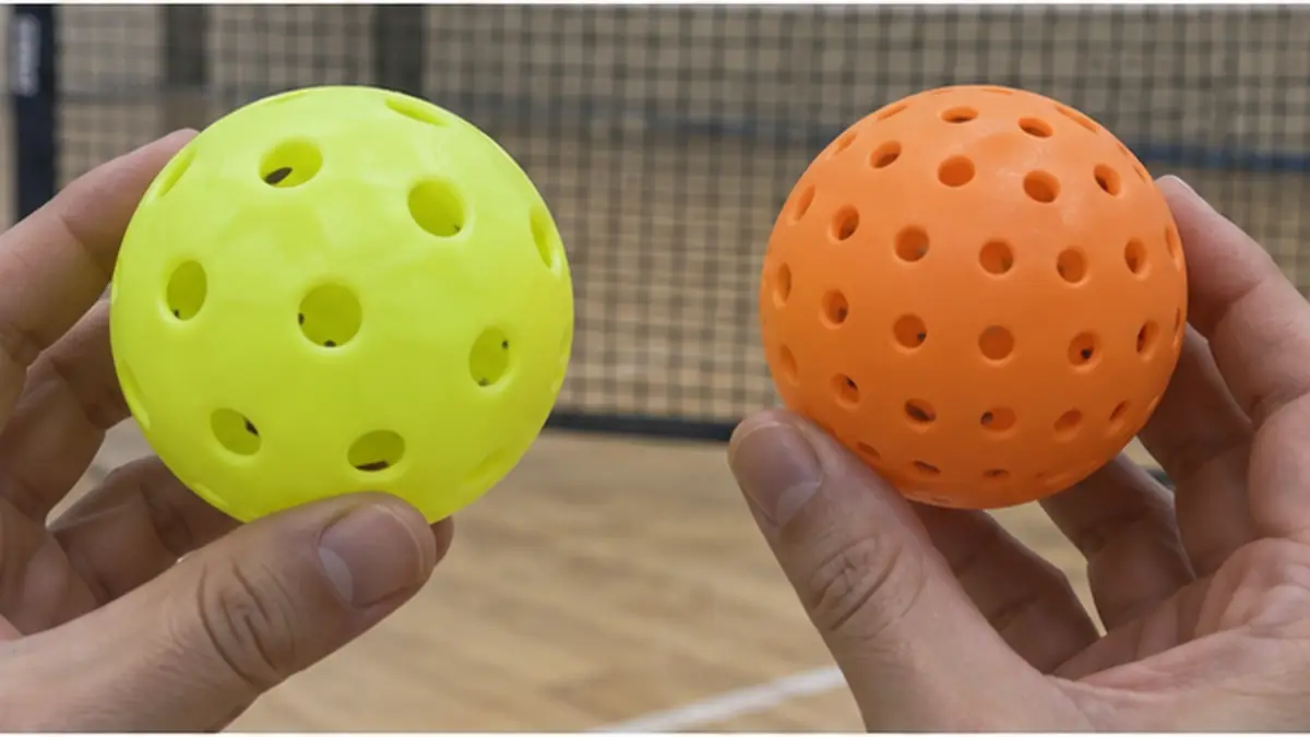 穴の数が異なる室内用と屋外用のピックルボール比較