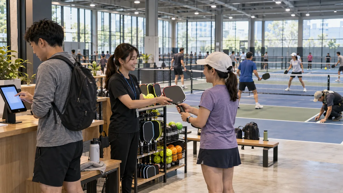 受付・用具貸出・コート運営がつながる屋内ピックルボール施設